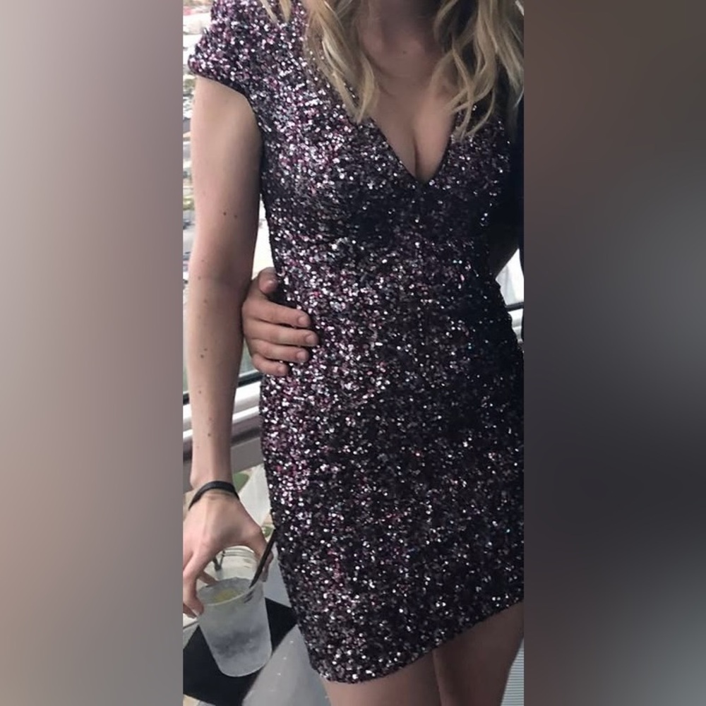 Slate & Willow purple sequin minidress - Great for Vegas